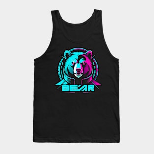 Bear Icon Cyberpunk Tank Top